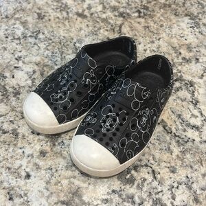 Native Disney Black Slip On Shoes Mickey Mouse Toddler C7